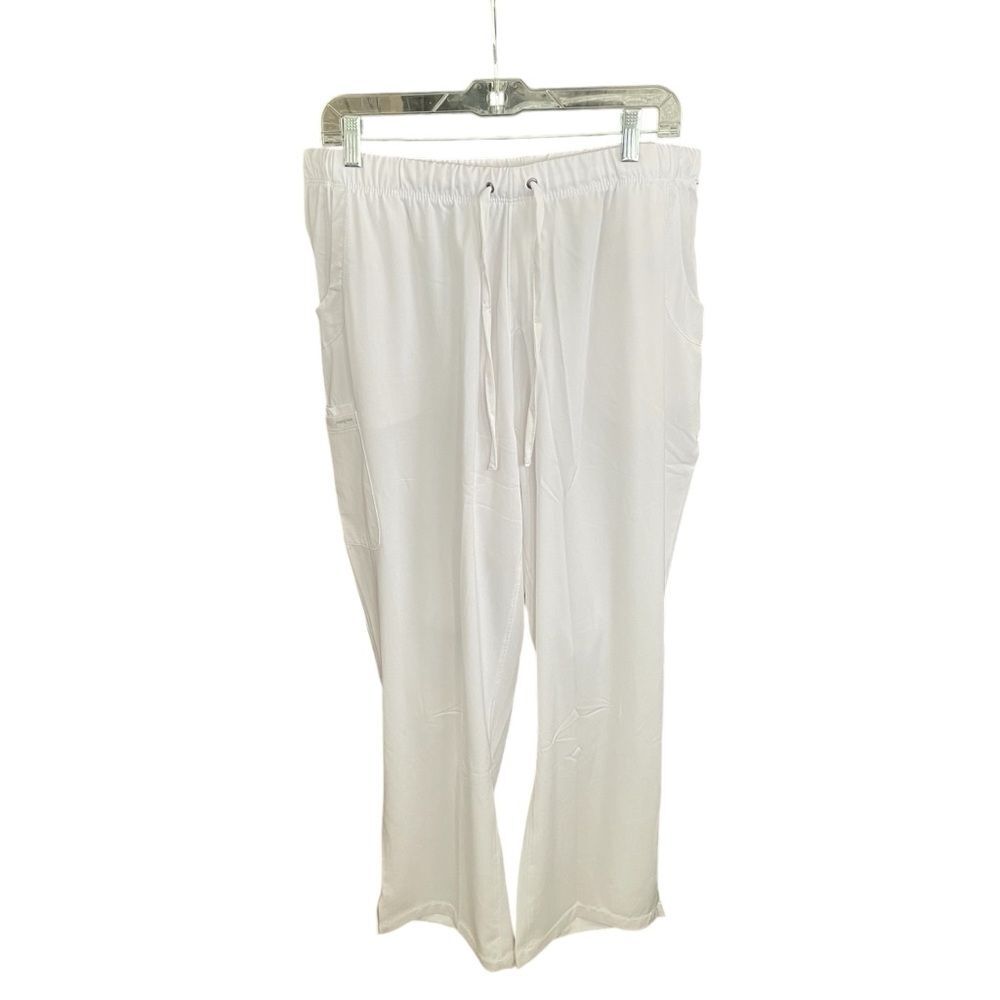 Women's HH Healing Hands Rebecca White Scrub Drawstring Pants Plus Size 1X